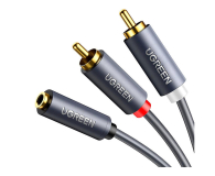 UGREEN AV102 Kabel 2x RCA Cinch jack 3.5 mm 1m czarny - 1488937 - zdjęcie 1